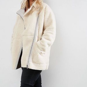 ASOS Curve Biker Borg Jacket